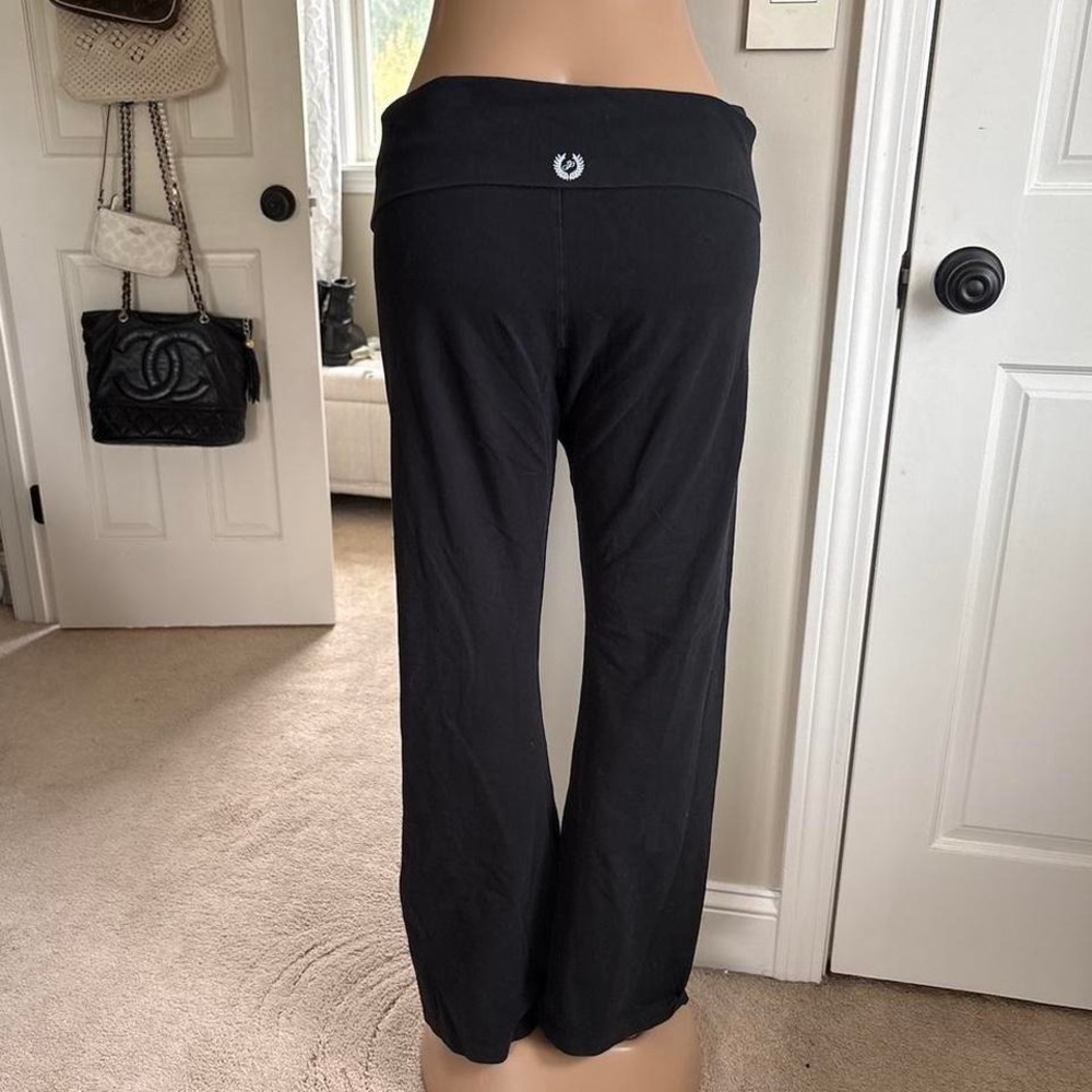 Y2K 2000s Victoria's Secret  black low rise foldover flare leggings